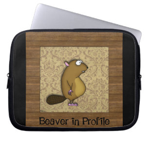 Beaver in Profile Laptop Sleeve