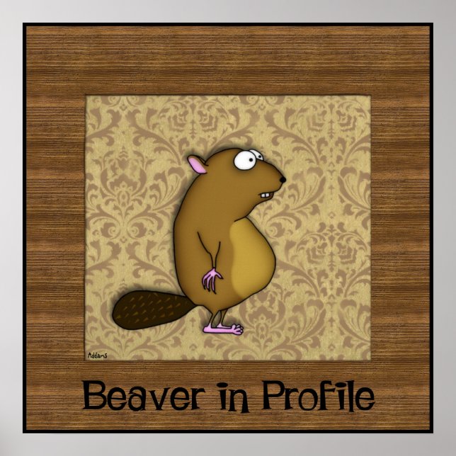 Beaver in Profile Poster (Front)