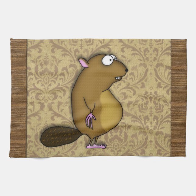 Beaver in Profile Tea Towel (Horizontal)