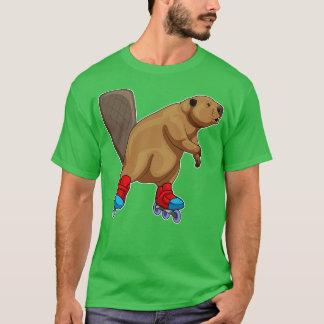 Beaver Inline skating Roller skates T-Shirt