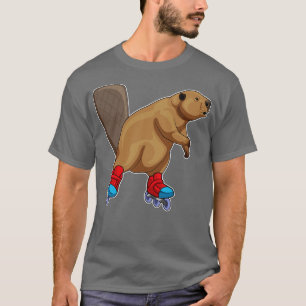 Beaver Inline skating Roller skates T-Shirt