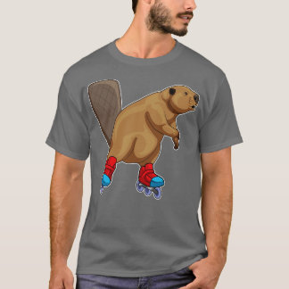 Beaver Inline skating Roller skates T-Shirt