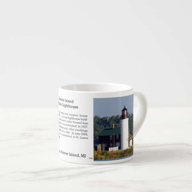 Beaver Island Harbour Lighthouse espresso mug (Front Right)