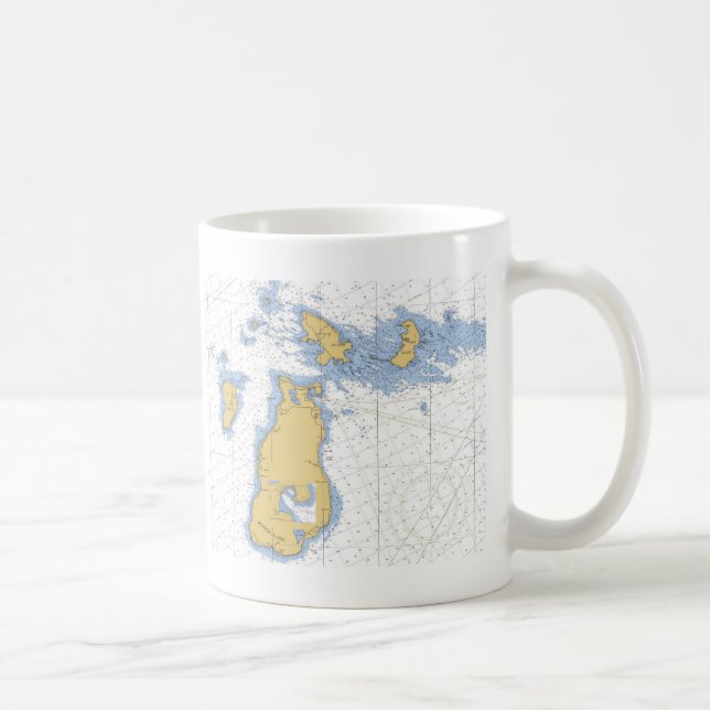 Beaver Island, MI Nautical Chart Coffee Mug (Right)