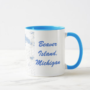 Beaver Island, MI nautical Chart Mug