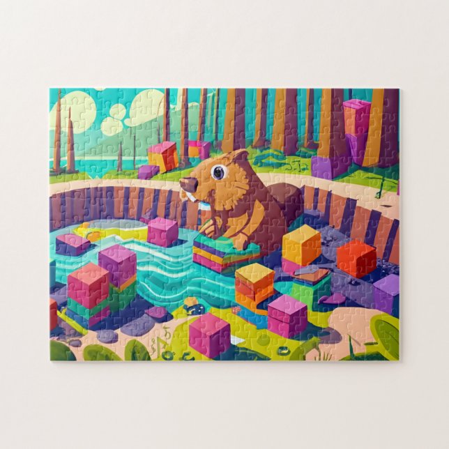 Beaver Jigsaw Puzzles (Horizontal)