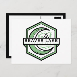 beaver lake arkansas moon hexa colour customisable postcard
