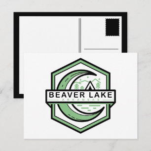 beaver lake arkansas moon hexa colour customisable postcard