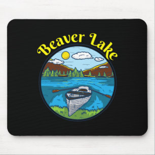 Beaver Lake Clothing Arkansas Retro Boating Mouse Mat