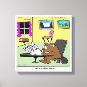 Beaver Living Wills Funny Rick London Canvas Print