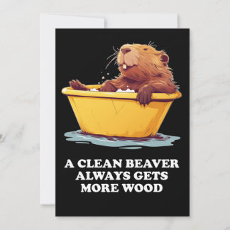 Beaver Lover Bath Thank You Card
