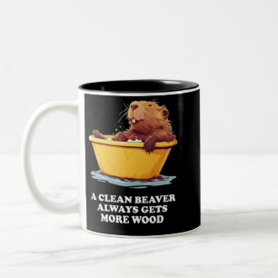 Beaver Lover Bath Two-Tone Coffee Mug