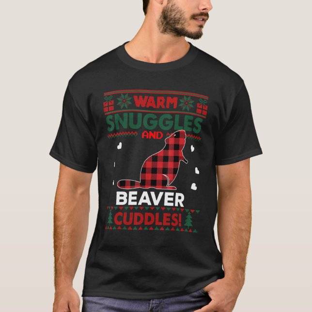 Beaver Lover Xmas Cute Pet Ugly Christmas Sweater (Front)