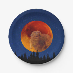 Beaver Moon in November Paper Plate
