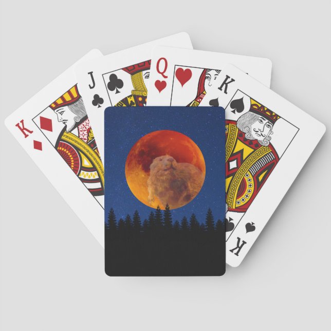 Beaver Moon in November Playing Cards (Back)