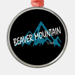 Beaver Mountain Resort Mountains Metal Tree Decoration