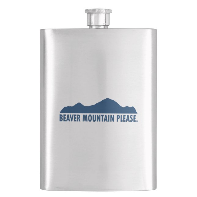 Beaver Mountain Resort Please Hip Flask (Front)