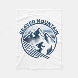 Beaver mountain utah ski resort colorado skiing fleece blanket