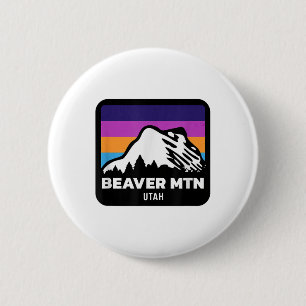Beaver Mountain Utah Skiing Snowboarding Family Sk 6 Cm Round Badge