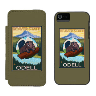 Beaver & Mt. Hood - Odell, Oregon Incipio Watson™ iPhone 5 Wallet Case