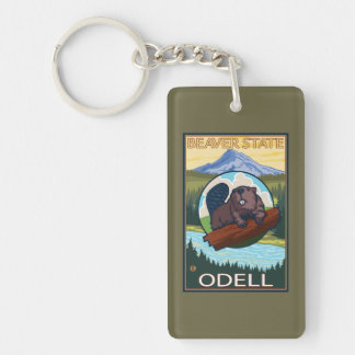 Beaver & Mt. Hood - Odell, Oregon Key Ring