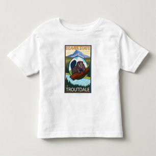 Beaver & Mt. Hood - Troutdale, Oregon Toddler T-Shirt
