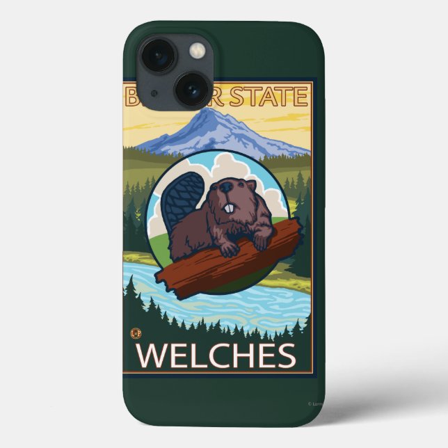 Beaver & Mt. Hood - Welches, Oregon Case-Mate iPhone Case (Back)