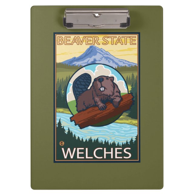 Beaver & Mt. Hood - Welches, Oregon Clipboard (Front)