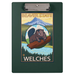 Beaver & Mt. Hood - Welches, Oregon Clipboard