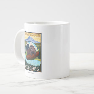 Beaver & Mt. Hood - Welches, Oregon Large Coffee Mug