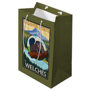 Beaver & Mt. Hood - Welches, Oregon Medium Gift Bag