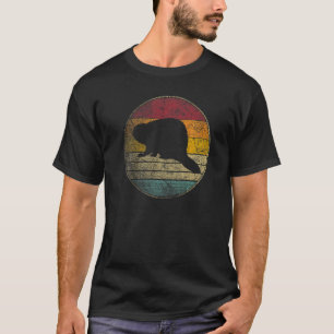 Beaver Nature Outdoors Hiking Gif Retro Style Vint T-Shirt