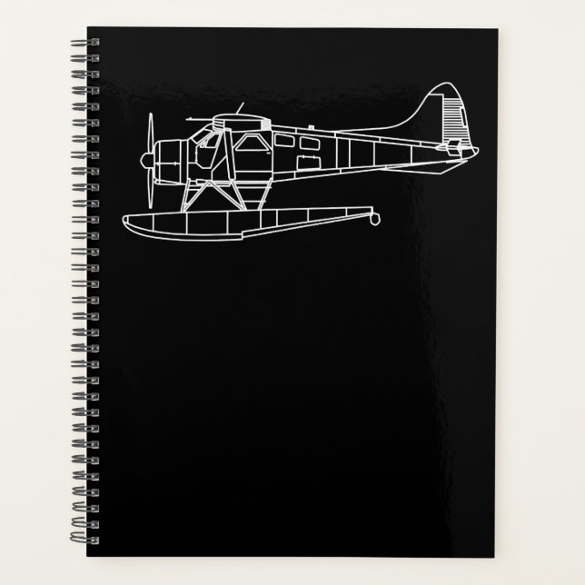 Beaver On Floats Sea Plane Pilot  Front & Back Planner (Front)