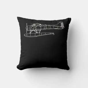 Beaver On Floats Sea Plane Piot Funny Gift Cushion