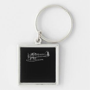 Beaver On Floats Sea Plane Piot Funny Gift Key Ring