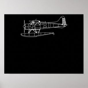 Beaver On Floats Sea Plane Piot Funny Gift Poster