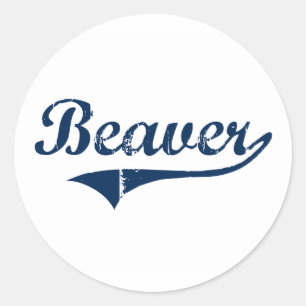 Beaver Pennsylvania Classic Design Round Sticker