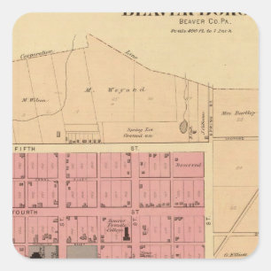 Beaver, Pennsylvania Square Sticker