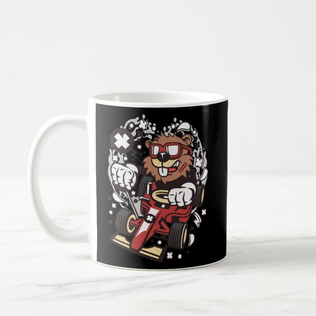 Beaver Racer Coffee Mug (Left)