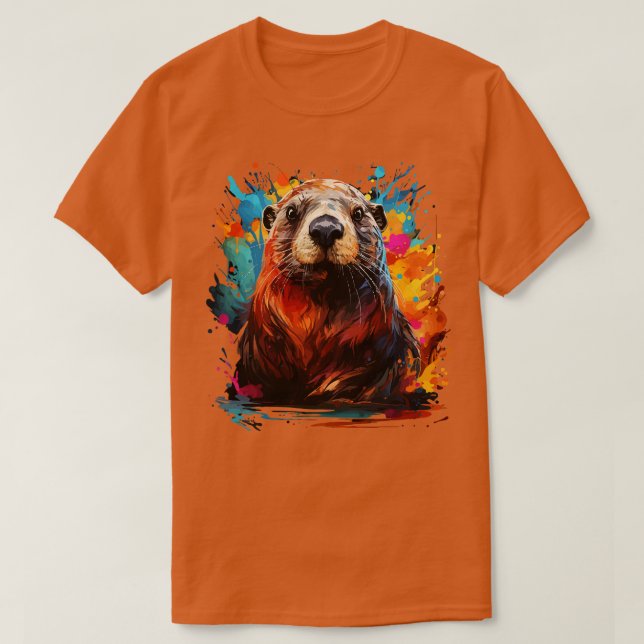 Beaver Rainbow T-Shirt (Design Front)