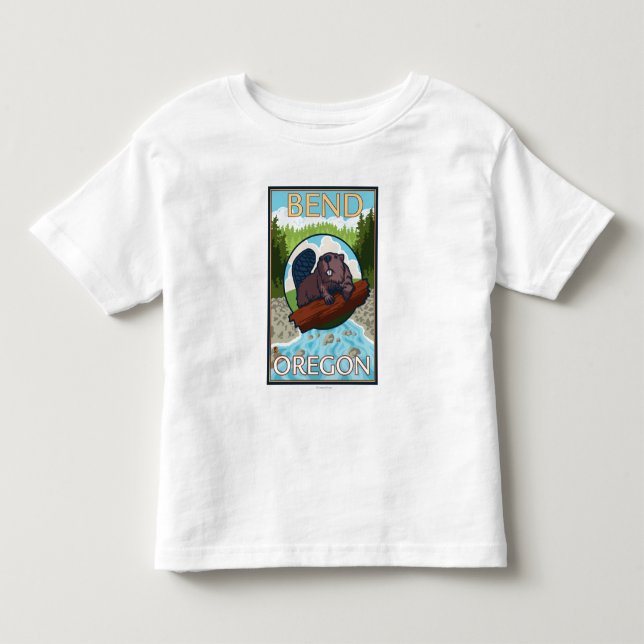 Beaver & River - Bend, Oregon Toddler T-Shirt (Front)