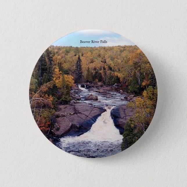 Beaver River Falls button (Front)