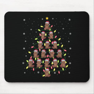Beaver Santa Christmas Tree Lights Ugly Sweater St Mouse Mat