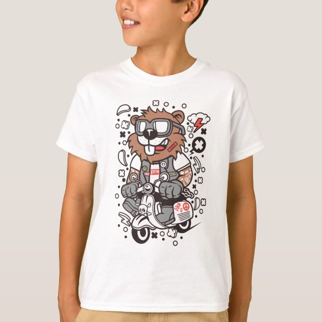 beaver scooteris T-Shirt (Front)