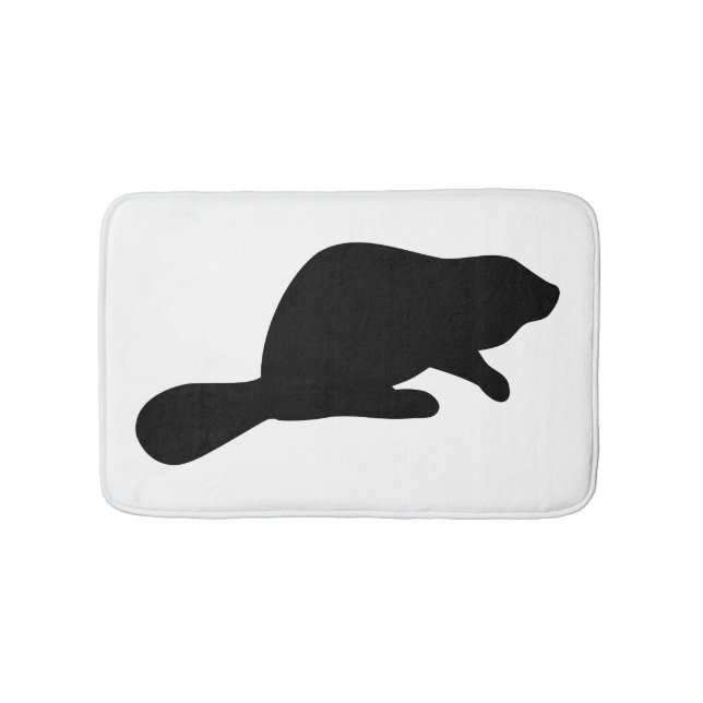Beaver Silhouette Bath Mat (Front)
