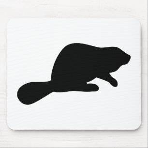 Beaver Silhouette Mouse Mat