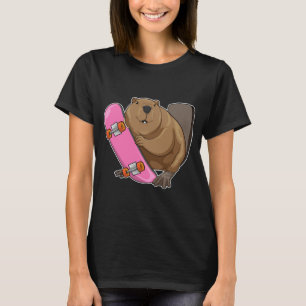 Beaver Skater Skateboard T-Shirt