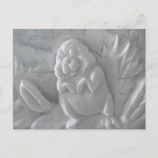 Beaver Snow Sculpture, Hotel de Glace, Quebec Postcard