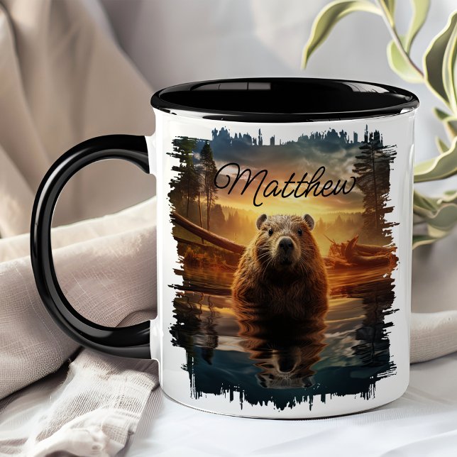 Beaver Sunrise Lake Reflection Mug (Creator Uploaded)