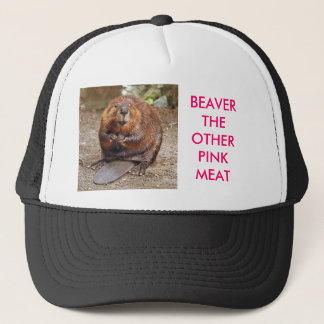 BEAVER THE OTHER PINK MEAT TRUCKER HAT